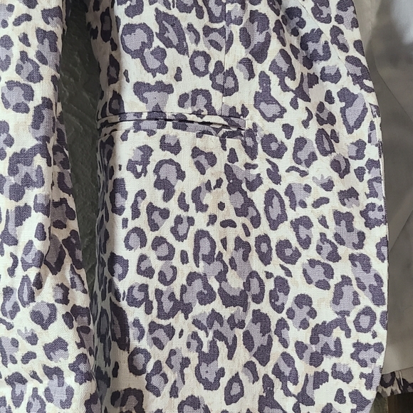 Rachel Zoe open-front blazer in a cream and lavender leopard print *NWT* - Picture 3 of 14